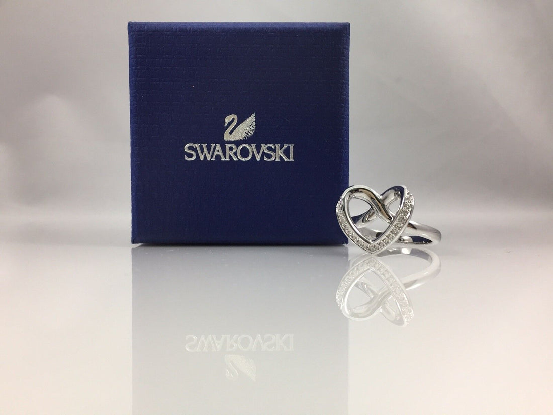 Lovely Swarovski Cupidon Heart Ring Silver, Sz. 7.25, NIB