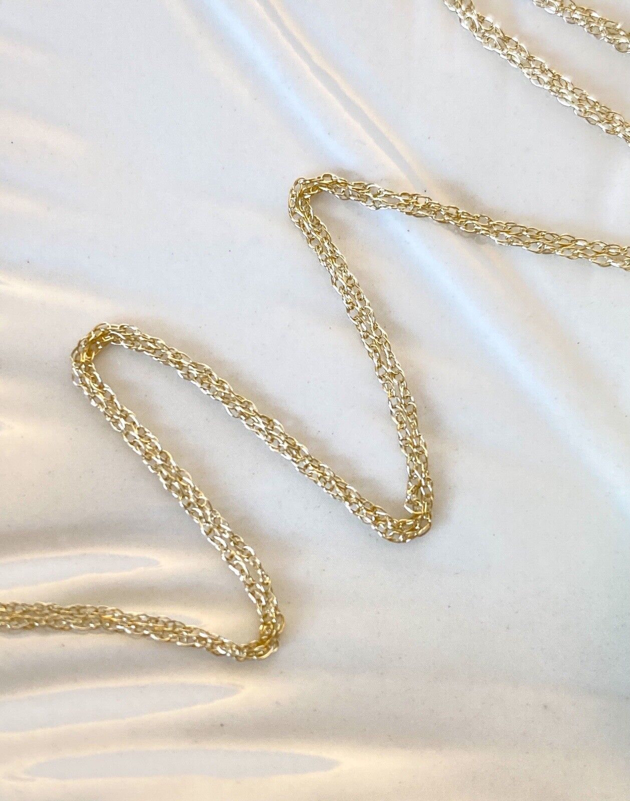 Genuine Prasiolite & White Topaz Solid 10k Yellow Gold Pendant/Necklace, New 18"